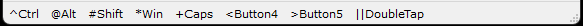 Modifier Legend with mouse buttons