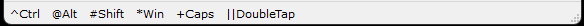 Modifier Legend without mouse buttons